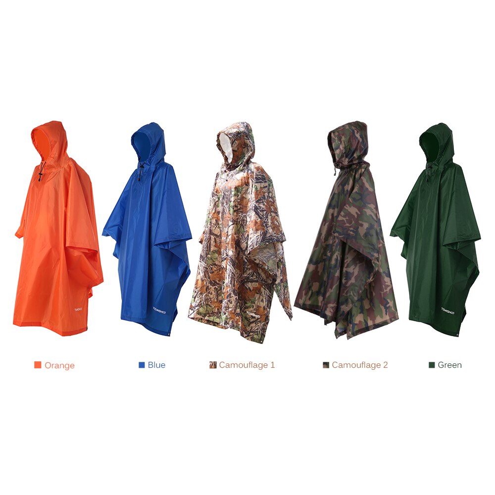 Cheap Goat Tents TOMSHOO Multifunctional Lightweight Raincoat with Hood Outdoor Rain Cover Poncho Camping Picnic Sunshine Canopy Shelter Mat Tents 